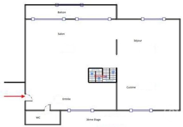 Afficher la photo en grand Appartement Duplex à vendre - 5 pièces - 94,49 m2 - Le Havre - 76 - HAUTE-NORMANDIE
